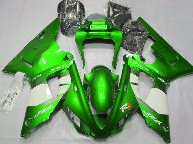 00-01 Vert Électrique & Blanc R1 Carénage Moto