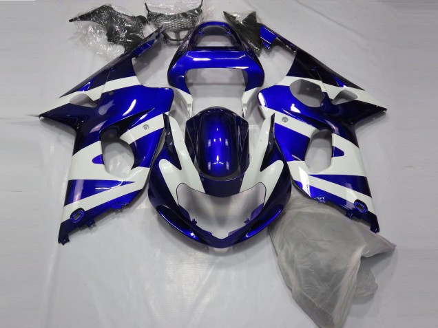 00-02 Bleu Brillant & Blanc GSXR 1000 Carénage Moto 00-02 Bleu Brillant & Blanc GSXR 1000 Carénage Moto