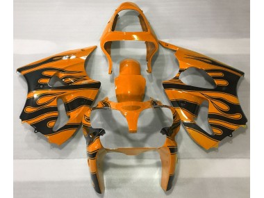 00-02 Orange & Noir Flamme ZX6R Carénage Moto