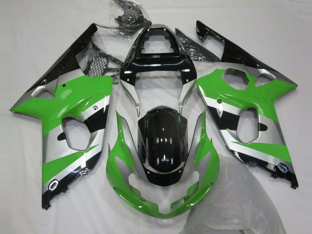 00-02 Style Argent Vert OEM GSXR 1000 Carénage Moto 00-02 Style Argent Vert OEM GSXR 1000 Carénage Moto