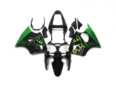 00-02 Vert Brillant Flamme Uni ZX6R Carénage Moto