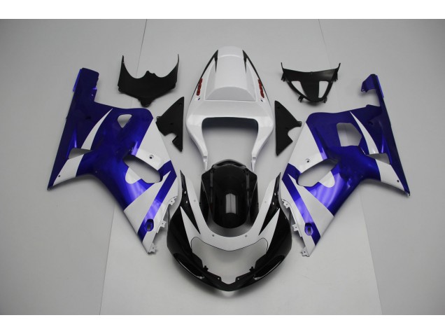 01-03 Blanc & Bleu GSXR 600-750 Carénage Moto