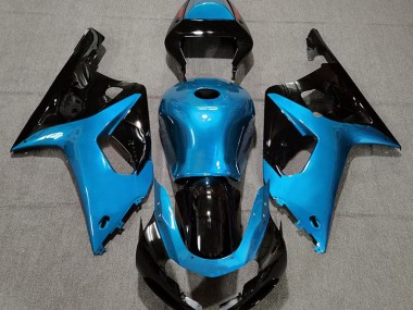 01-03 Bleu Clair Brillant & Noir GSXR 600-750 Carénage Moto