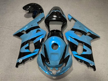 01-03 Bleu Clair Nacré & Noir GSXR 600-750 Carénage Moto