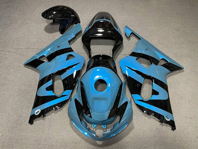 01-03 Bleu Clair Nacré & Noir GSXR 600-750 Carénage Moto 01-03 Bleu Clair Nacré & Noir GSXR 600-750 Carénage Moto