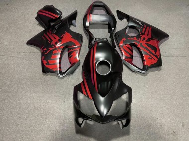 01-03 Crane Noir Mat & Rouge CBR600 F4i Carénage Moto
