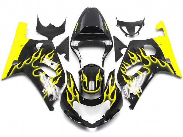 01-03 Giallo Vibrante Fiamma GSXR 600-750 Carénage Moto 01-03 Giallo Vibrante Fiamma GSXR 600-750 Carénage Moto