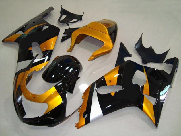 01-03 Or & Noir GSXR 600-750 Carénage Moto 01-03 Or & Noir GSXR 600-750 Carénage Moto
