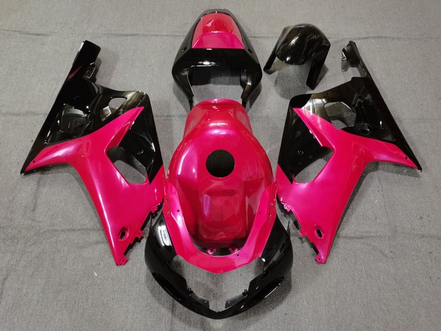 01-03 Rose Brillant & Noir GSXR 600-750 Carénage Moto 01-03 Rose Brillant & Noir GSXR 600-750 Carénage Moto