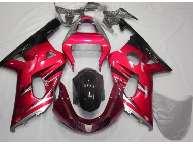 01-03 Rouge & Argent GSXR 600-750 Carénage Moto