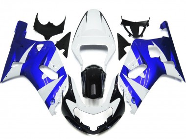 01-03 Style Bleu & Blanc Éclatant OEM GSXR 600-750 Carénage Moto