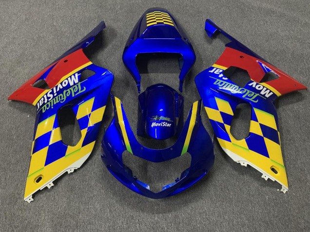 01-03 Telefonica GSXR 600-750 Carénage Moto 01-03 Telefonica GSXR 600-750 Carénage Moto