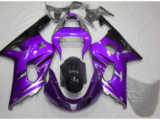 01-03 Violet & Argent GSXR 600-750 Carénage Moto 01-03 Violet & Argent GSXR 600-750 Carénage Moto
