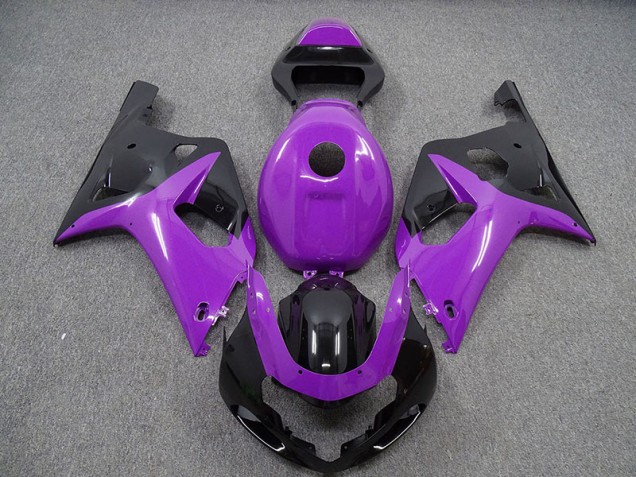 01-03 Violet Brillant & Noir GSXR 600-750 Carénage Moto 01-03 Violet Brillant & Noir GSXR 600-750 Carénage Moto