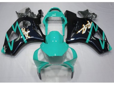 02-03 Noir Brillant & Cyan CBR954RR Carénage Moto