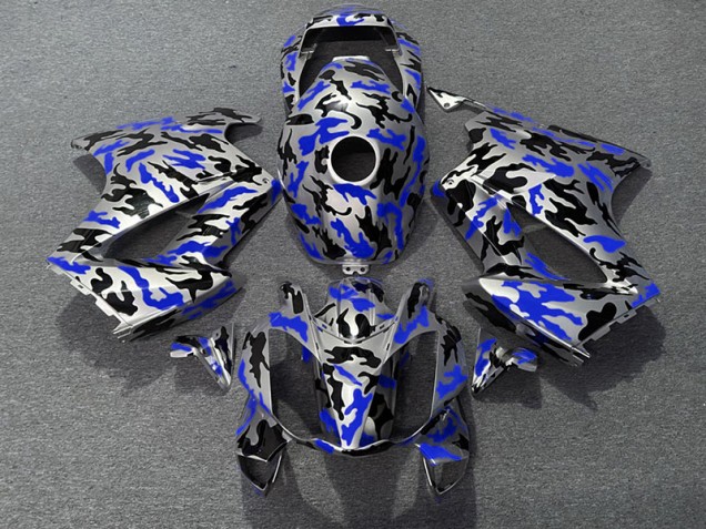 02-12 Bleu Camouflage VFR800 Carénage Moto 02-12 Bleu Camouflage VFR800 Carénage Moto
