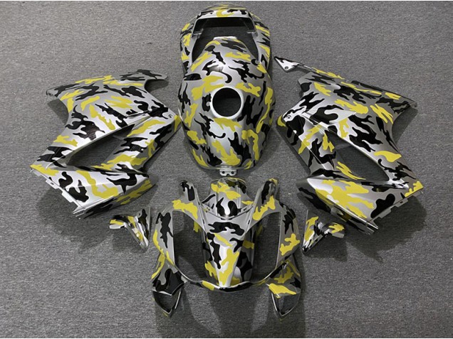 02-12 Jaune Camouflage VFR800 Carénage Moto 02-12 Jaune Camouflage VFR800 Carénage Moto