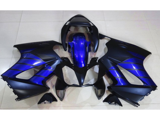 02-12 Noir Mat & Bleu VFR800 Carénage Moto 02-12 Noir Mat & Bleu VFR800 Carénage Moto