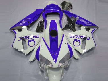 03-04 Blanc Brillant & Bleu Pramac CBR600RR Carénage Moto