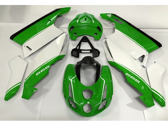 03-04 Blanc Vert & Noir Ducati 749 999 Carénage Moto 03-04 Blanc Vert & Noir Ducati 749 999 Carénage Moto
