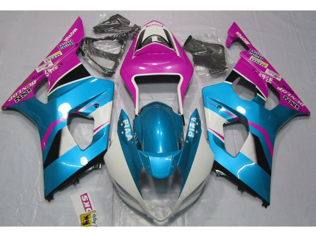 03-04 Bleu Brillant & Noir Mat GSXR 1000 Carénage Moto 03-04 Bleu Brillant & Noir Mat GSXR 1000 Carénage Moto