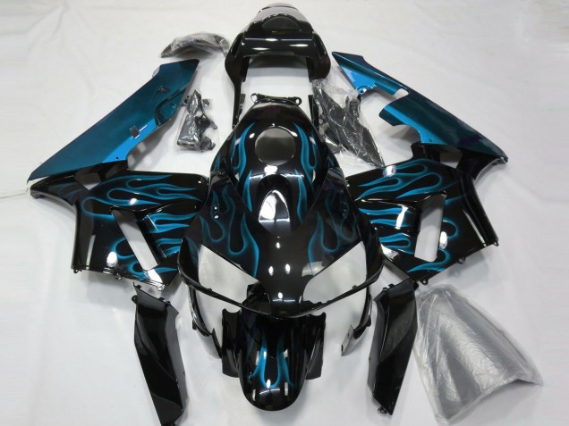 03-04 Bleu Clair Flamme CBR600RR Carénage Moto 03-04 Bleu Clair Flamme CBR600RR Carénage Moto