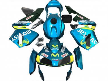 03-04 Bleu Clair Movistar CBR600RR Carénage Moto
