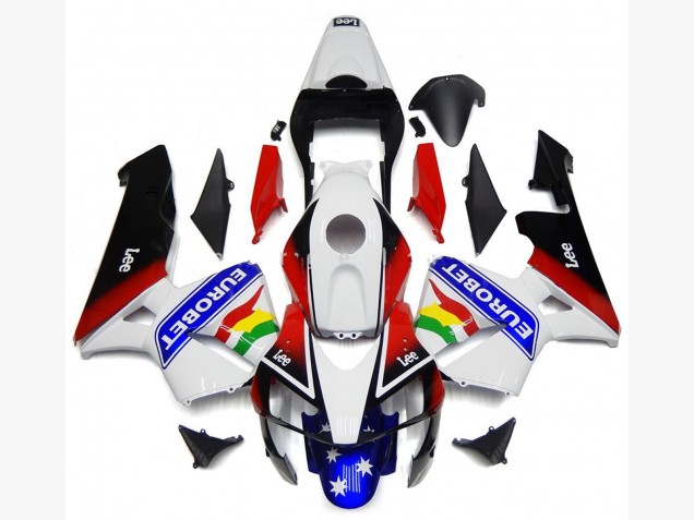 03-04 EuroBet Couleurs Brillantes CBR600RR Carénage Moto 03-04 EuroBet Couleurs Brillantes CBR600RR Carénage Moto