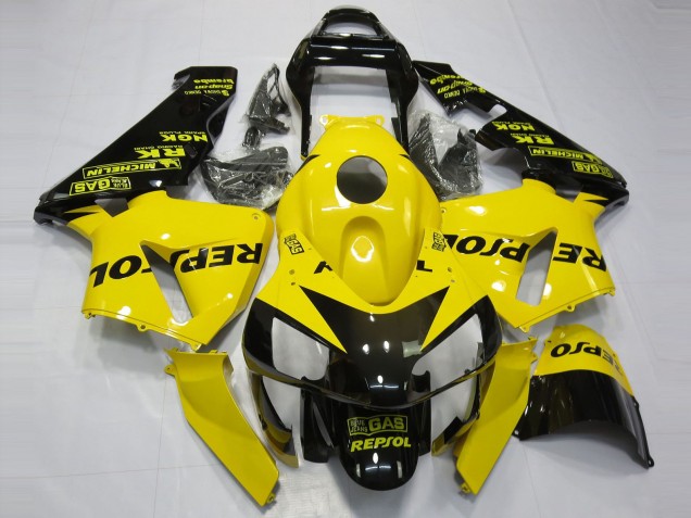 03-04 Jaune Brillant Repsol CBR600RR Carénage Moto 03-04 Jaune Brillant Repsol CBR600RR Carénage Moto