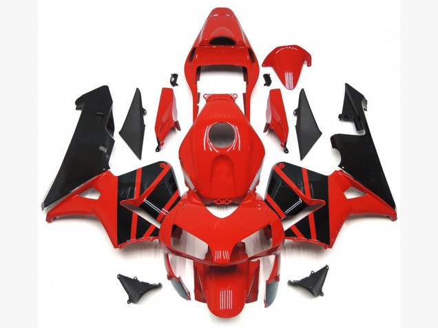 03-04 OEM Style Rouge Noir CBR600RR Carénage Moto 03-04 OEM Style Rouge Noir CBR600RR Carénage Moto