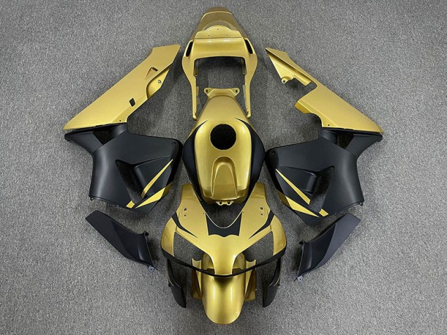 03-04 Or & Noir Mat CBR600RR Carénage Moto 03-04 Or & Noir Mat CBR600RR Carénage Moto