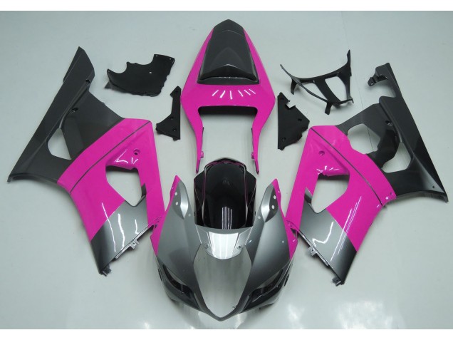 03-04 Rose Argenté & Noir GSXR 1000 Carénage Moto 03-04 Rose Argenté & Noir GSXR 1000 Carénage Moto