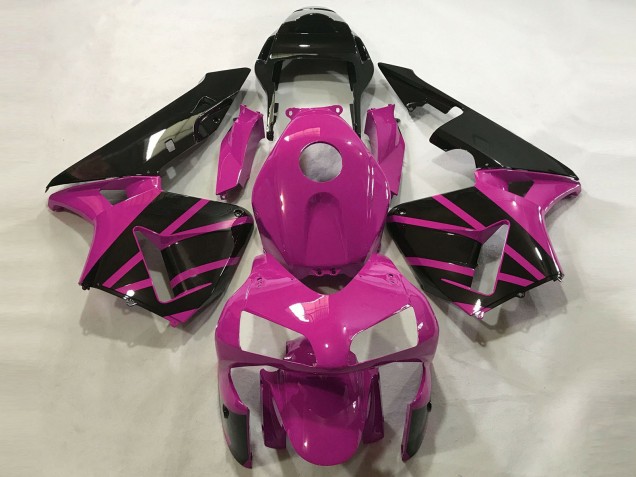 03-04 Rose Vif & Noir Brillant CBR600RR Carénage Moto 03-04 Rose Vif & Noir Brillant CBR600RR Carénage Moto