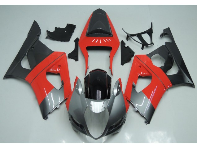 03-04 Rouge Argent & Noir GSXR 1000 Carénage Moto 03-04 Rouge Argent & Noir GSXR 1000 Carénage Moto