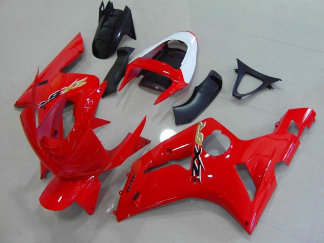 03-04 Rouge & Blanc ZX6R Carénage Moto 03-04 Rouge & Blanc ZX6R Carénage Moto