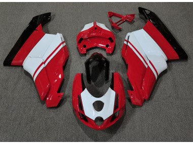 03-04 Rouge Brillant & Blanc Ducati 749 999 Carénage Moto