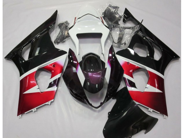 03-04 Rouge Brillant & Blanc GSXR 1000 Carénage Moto 03-04 Rouge Brillant & Blanc GSXR 1000 Carénage Moto
