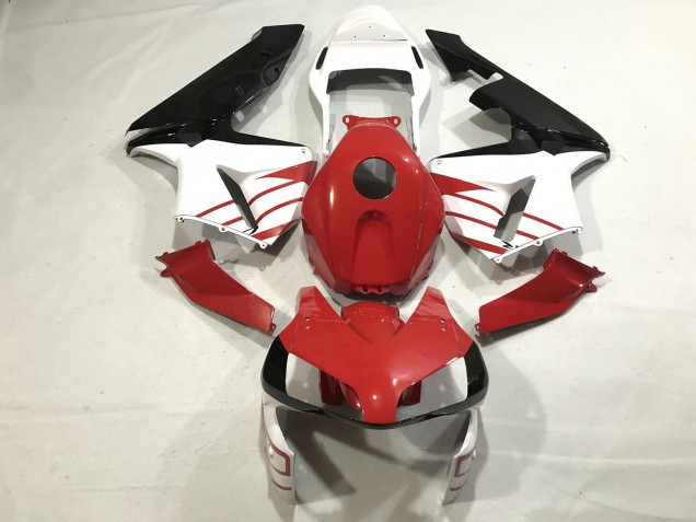 03-04 Rouge Brillant / Blanc Mat CBR600RR Carénage Moto 03-04 Rouge Brillant / Blanc Mat CBR600RR Carénage Moto