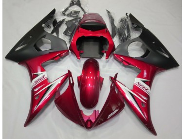03-04 Rouge Brillant & Blanc R6 Carénage Moto