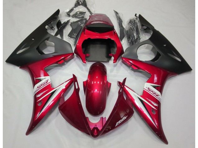03-04 Rouge Brillant & Blanc R6 Carénage Moto 03-04 Rouge Brillant & Blanc R6 Carénage Moto