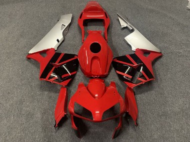 03-04 Rouge Noir & Argent CBR600RR Carénage Moto
