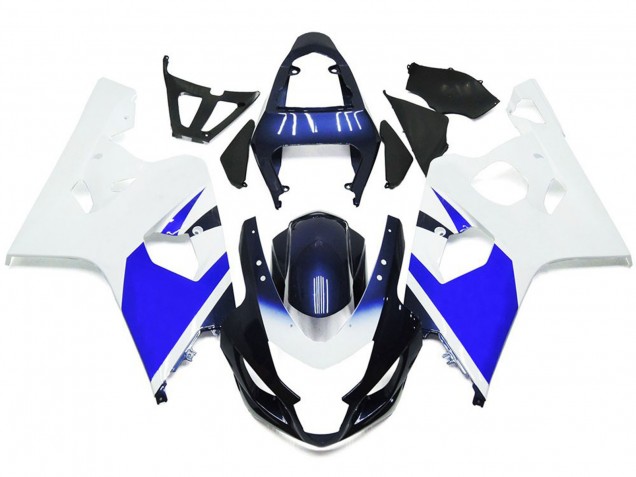 04-05 Blanc & Bleu Vif GSXR 600-750 Carénage Moto