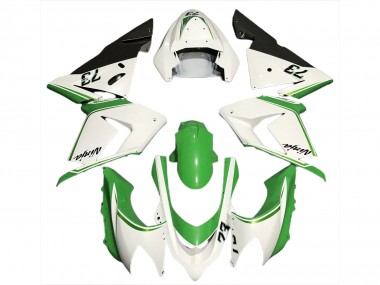 04-05 Blanc Brillant & Vert ZX10R Carénage Moto