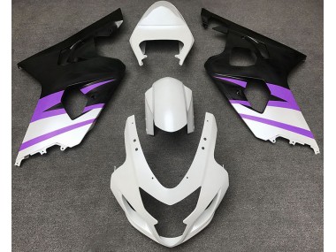 04-05 Blanc Mat & Violet GSXR 600-750 Carénage Moto