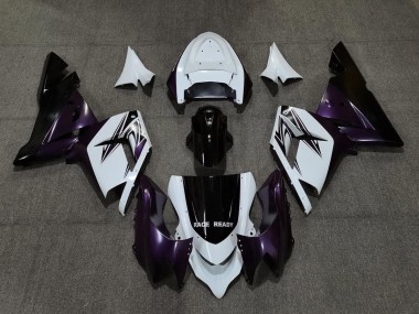 04-05 Blanc Violet & Noir ZX10R Carénage Moto