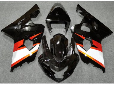 04-05 Noir Brillant & Orange GSXR 600-750 Carénage Moto