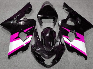 04-05 Noir Brillant & Rose GSXR 600-750 Carénage Moto