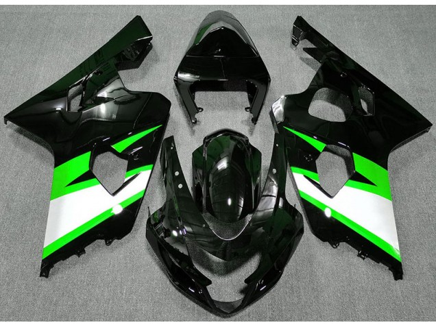 04-05 Noir Brillant & Vert GSXR 600-750 Carénage Moto 04-05 Noir Brillant & Vert GSXR 600-750 Carénage Moto