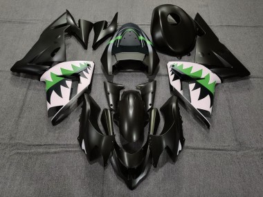 04-05 Noir Mat & Vert ZX10R Carénage Moto