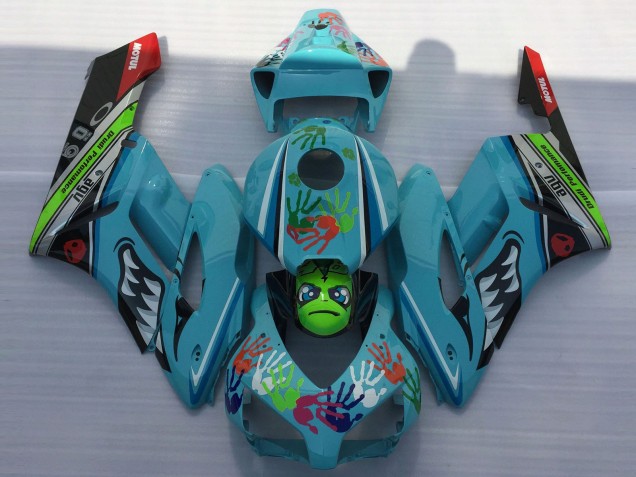 04-05 Requin Bleu Clair CBR1000RR Carénage Moto 04-05 Requin Bleu Clair CBR1000RR Carénage Moto